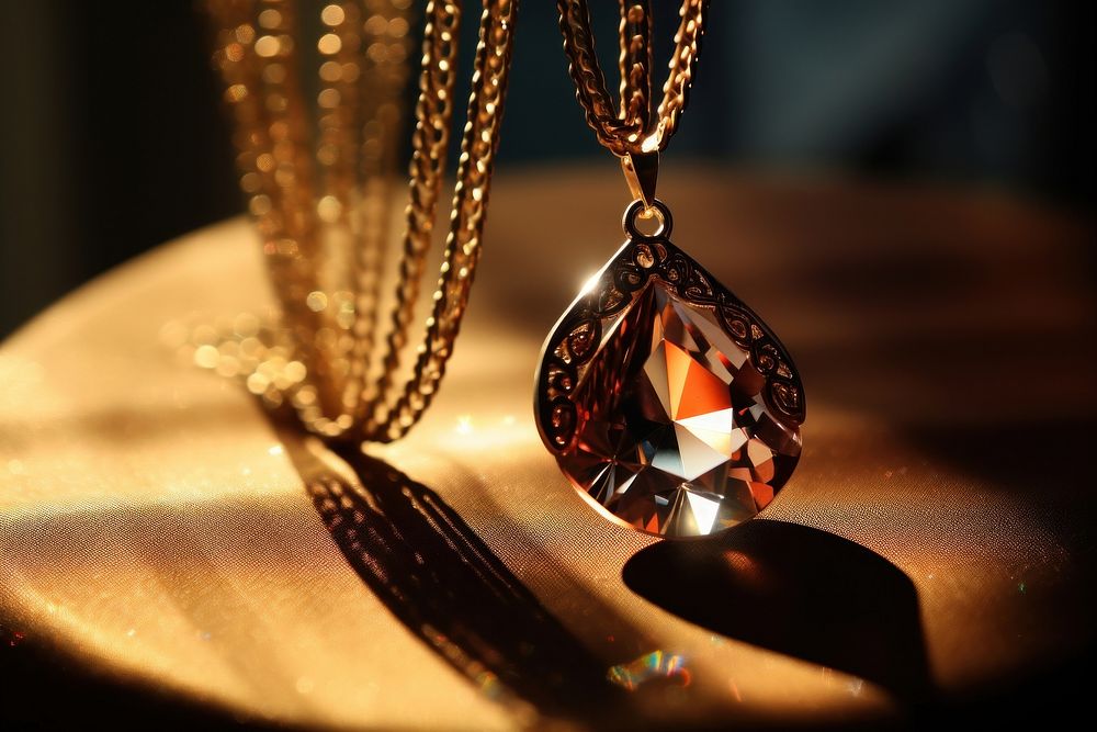 Necklace jewelry diamond pendant.