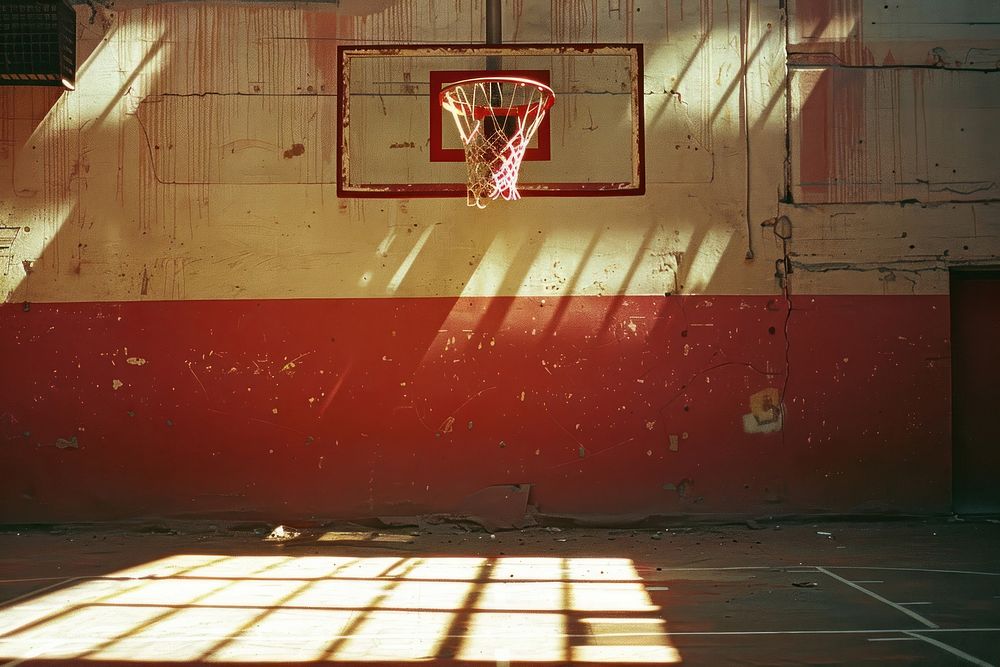 Basketball sports architecture exercising.