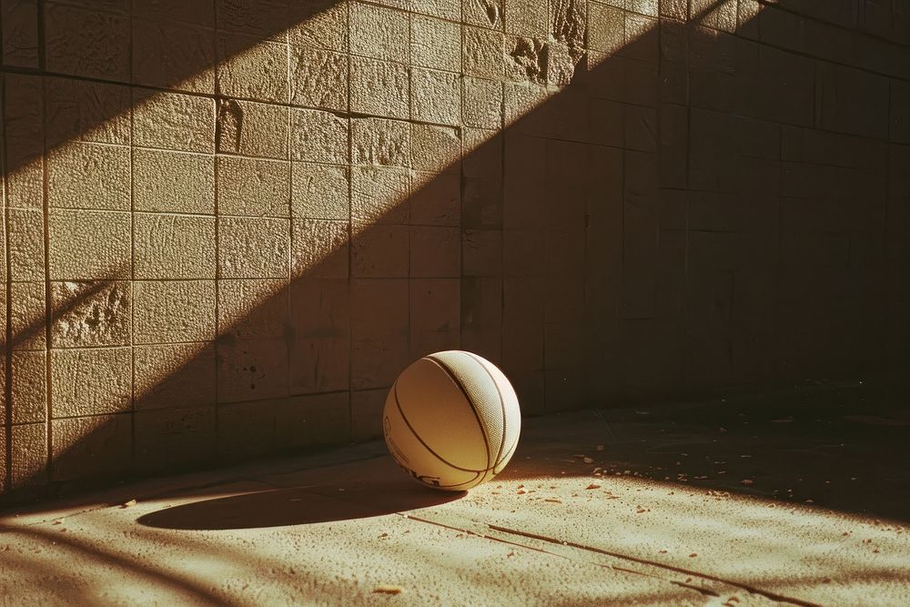 Basketball ball sports architecture darkness.