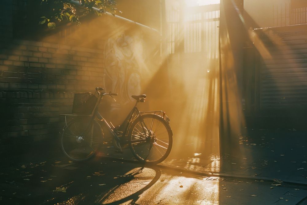 Bike sunlight bicycle vehicle.