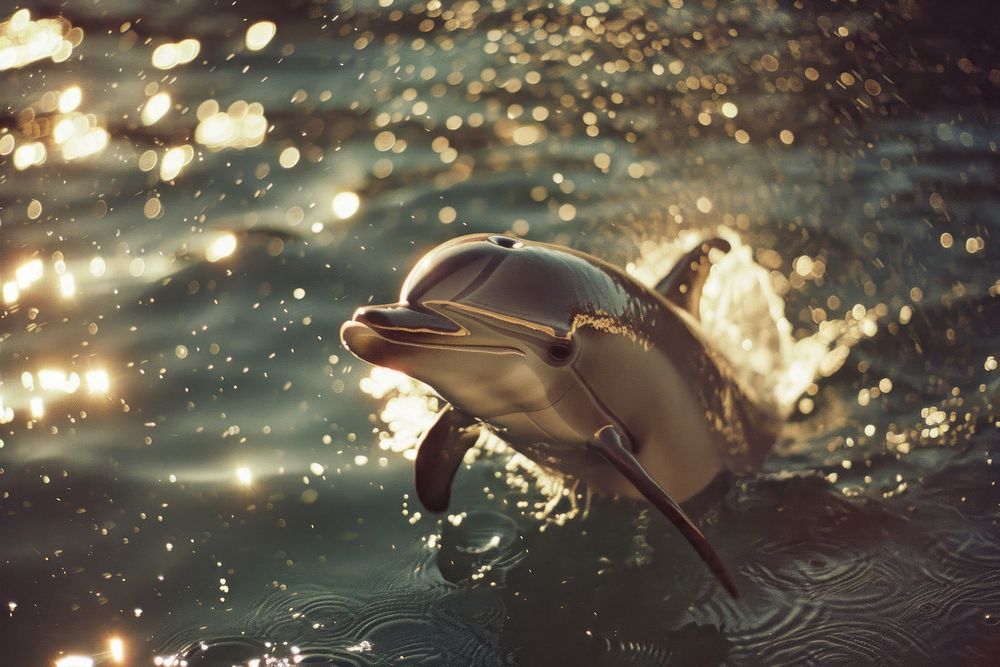 Dolphin animal mammal underwater.