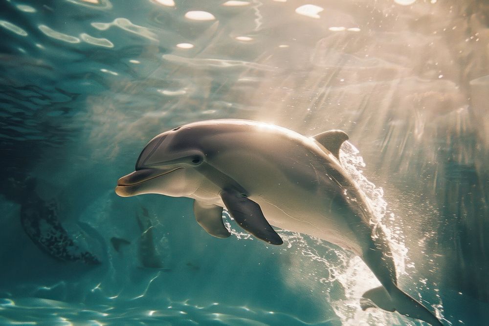 Dolphin outdoors animal mammal.