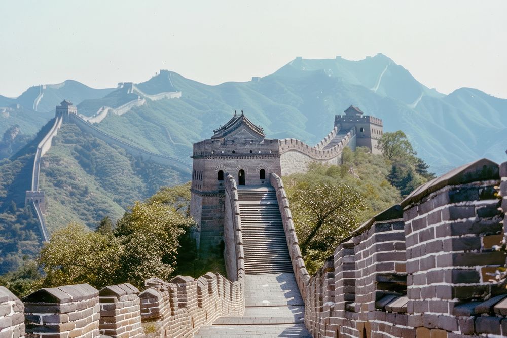 Great wall of china landmark architecture tranquility.