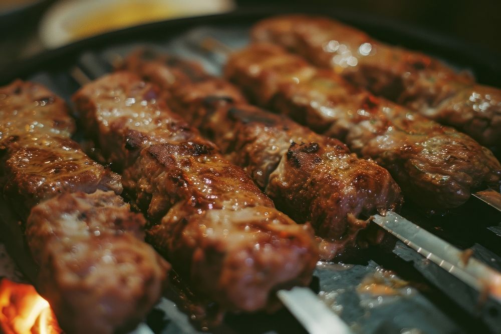 Kebab grilling cooking meat.