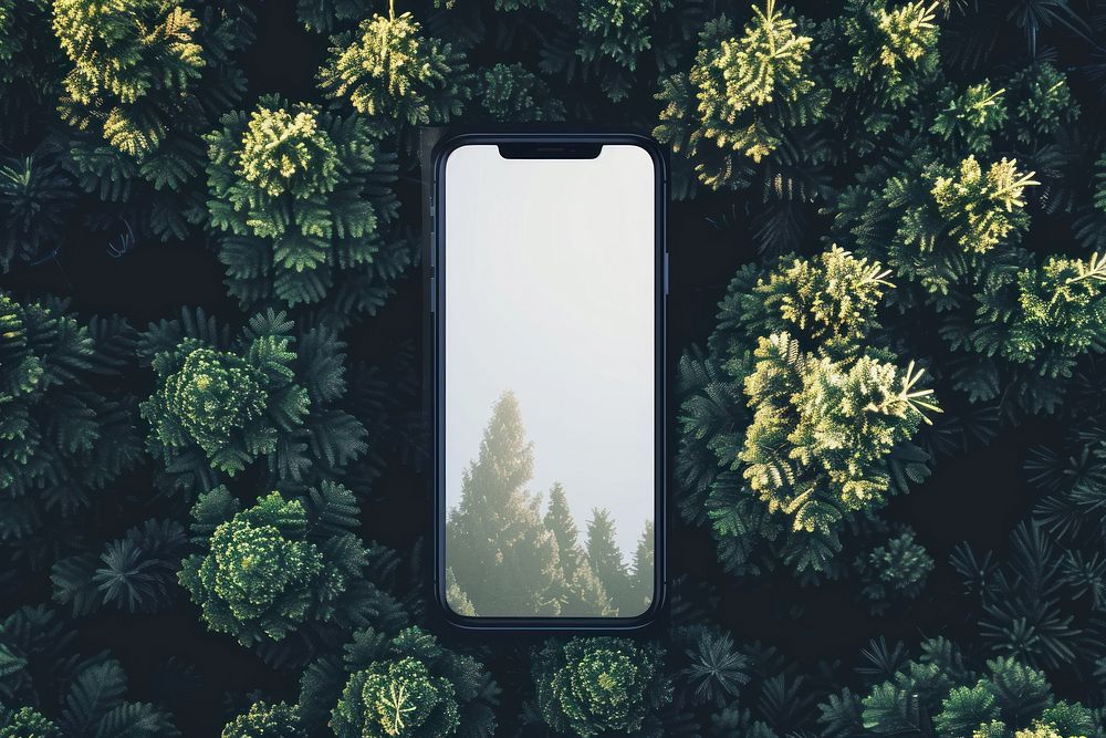 Phone nature outdoors forest.