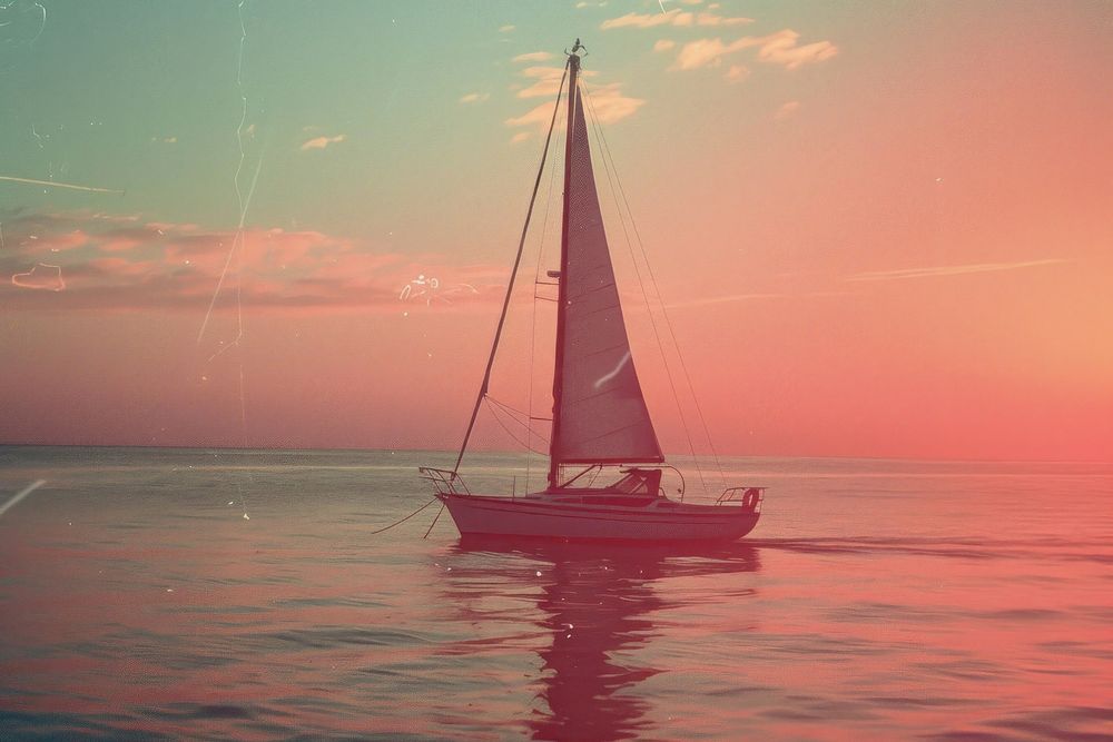 Sailboat watercraft outdoors horizon.