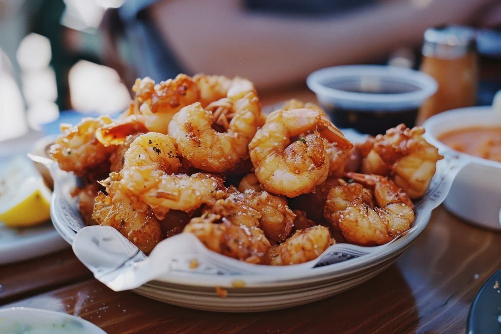 Seafood shrimp fried plate.