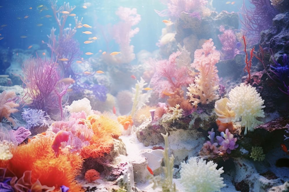 Underwater coral reef aquarium outdoors nature.