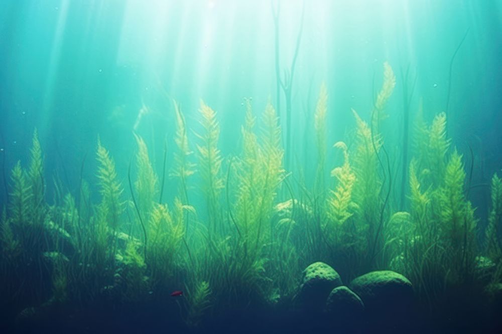 Underwater outdoors seaweed nature.