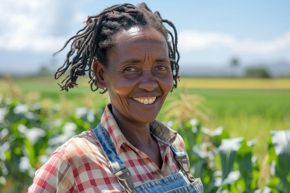 Woman farmer smiling smile agriculture.