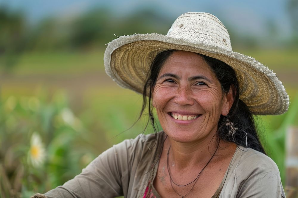 Woman farmer portrait smiling adult.