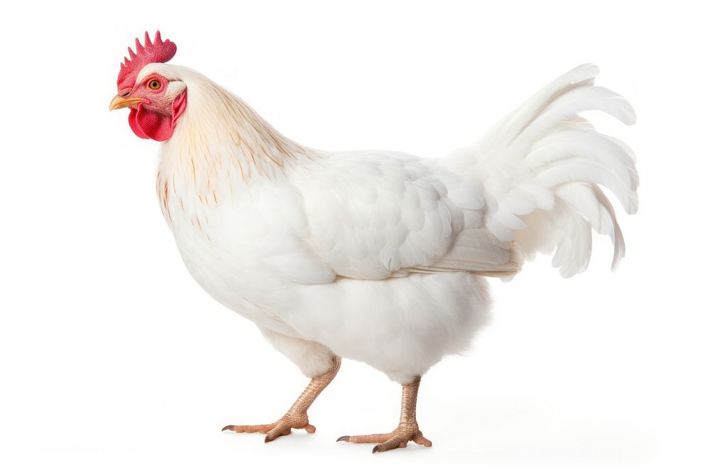 White Hen chicken poultry animal.