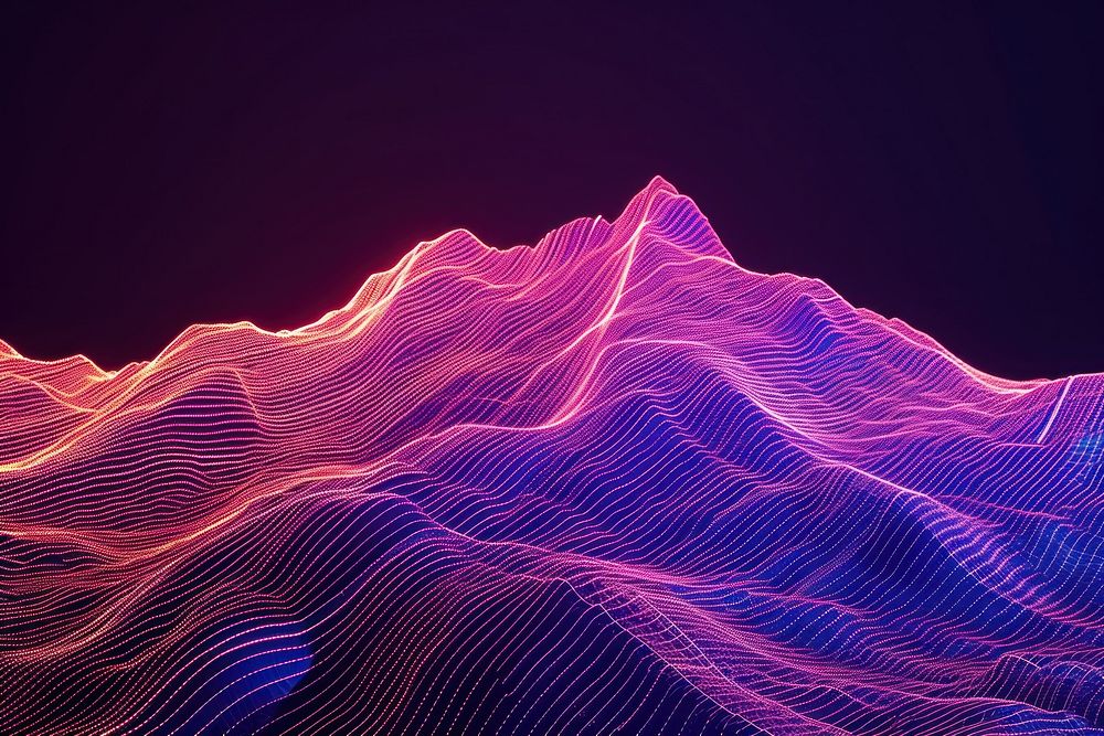 Neon mountain wireframe boder backgrounds abstract pattern.