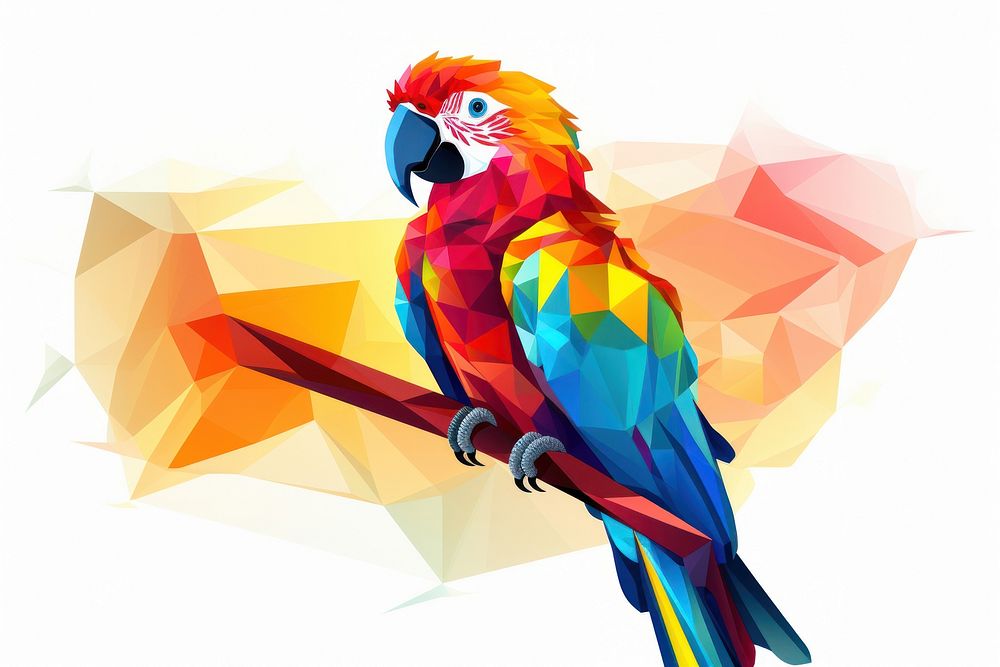 Abstract geometric parrot bird animal creativity appliance.