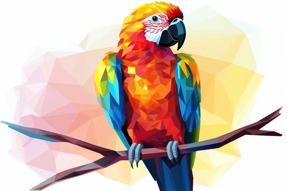 Abstract geometric parrot bird animal transportation creativity.