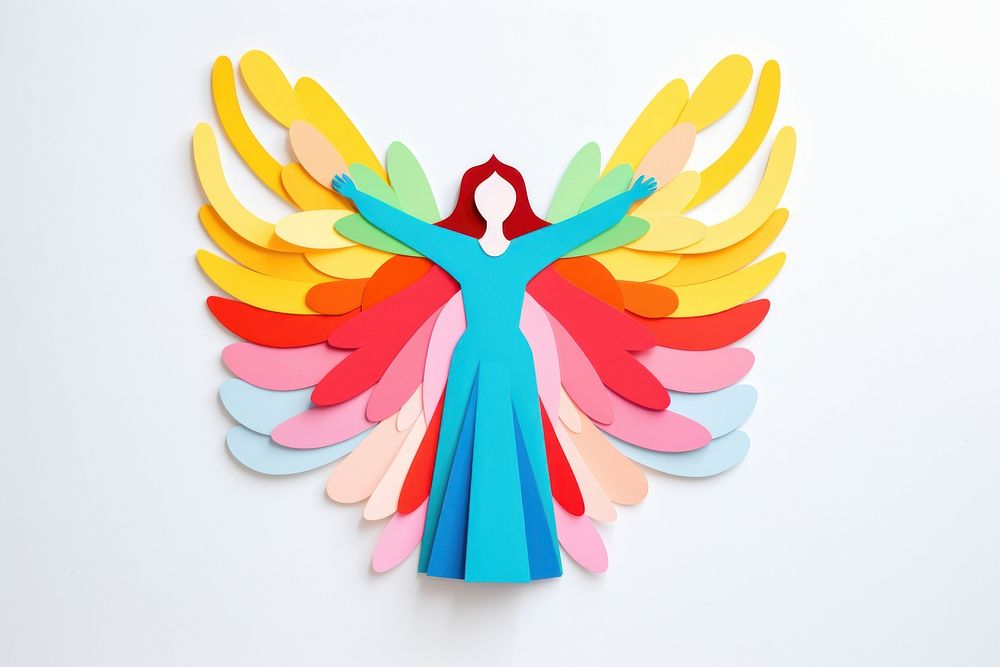 Angel craft paper art.