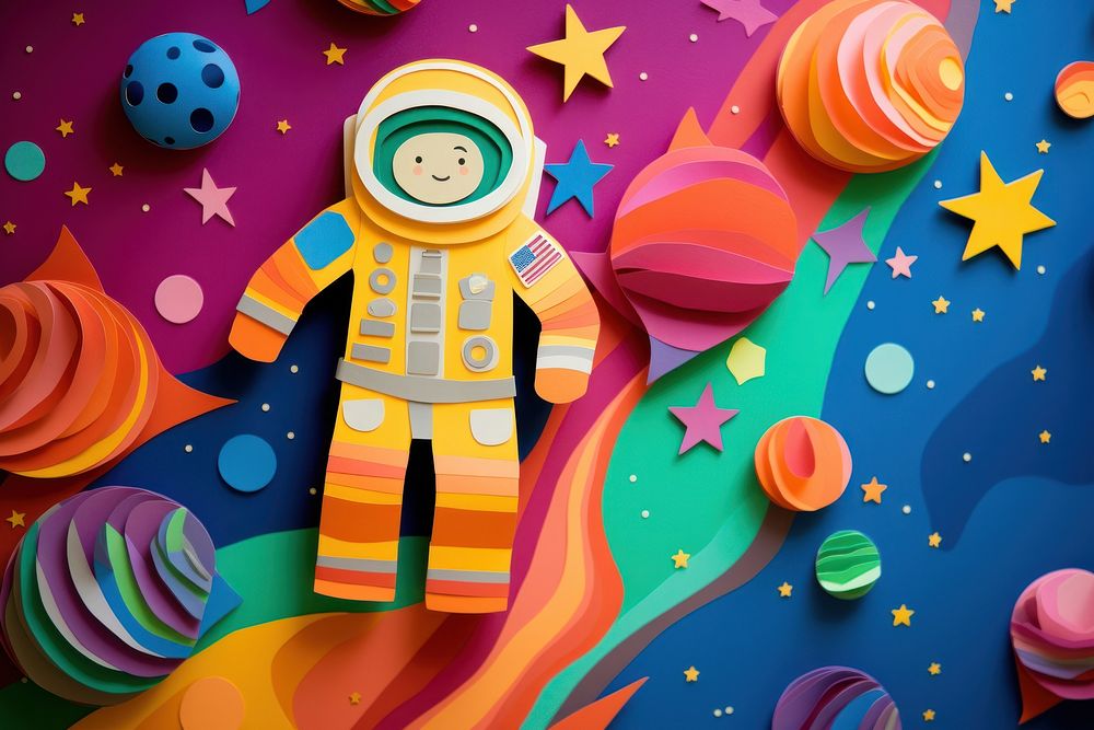 Space traveler fun representation confectionery.
