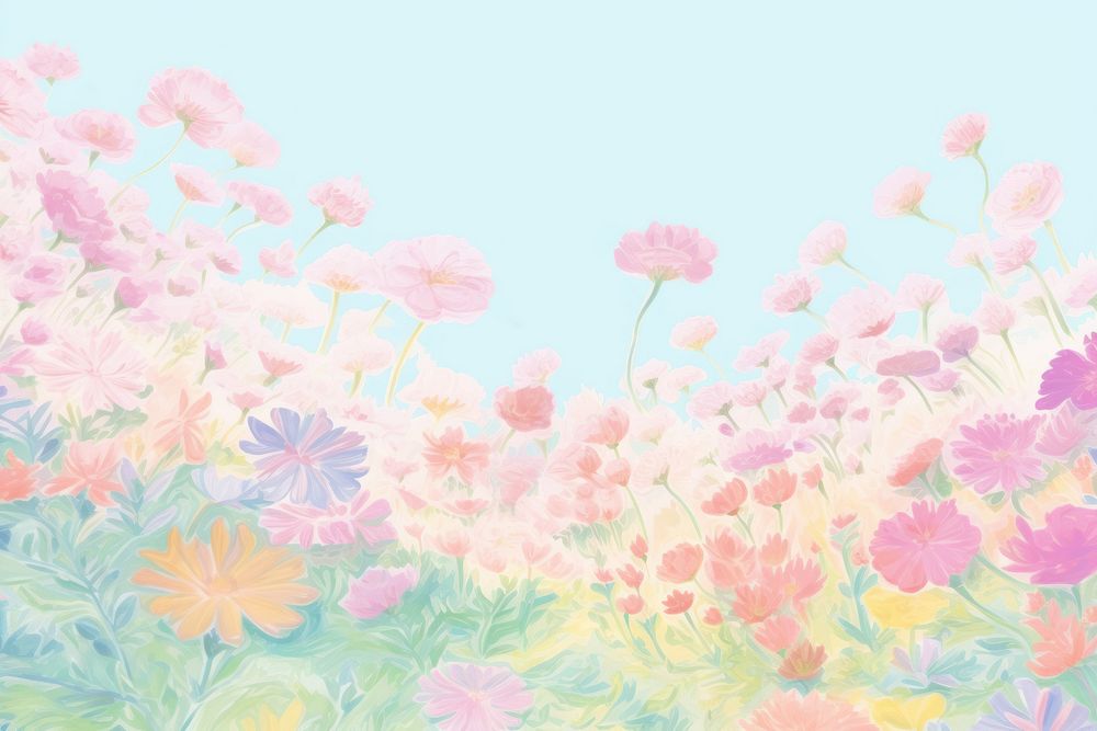 Spring flowers backgrounds outdoors pattern.