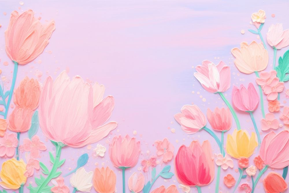 Spring flowers outdoors painting nature.