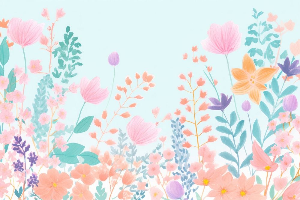 Spring flowers backgrounds outdoors pattern.