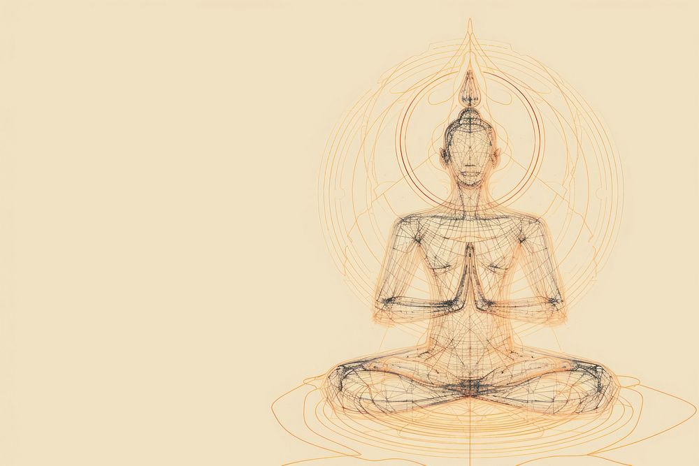 Yoga drawing sketch spirituality.