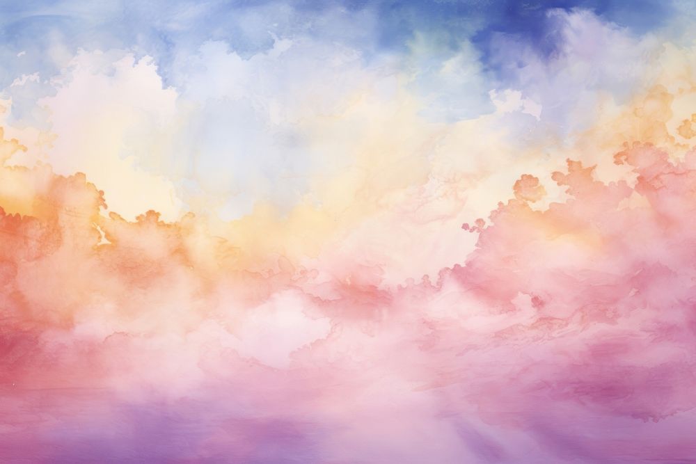 Dreamlike color watercolor sky background painting backgrounds outdoors.