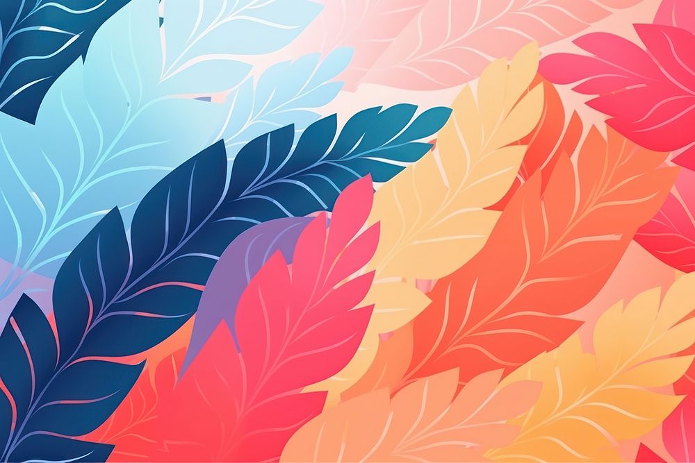 Abstract memphis leaf illustration backgrounds pattern plant.