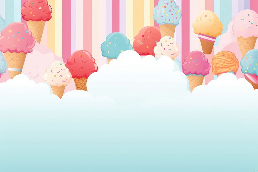 Ice cream background backgrounds dessert cartoon.