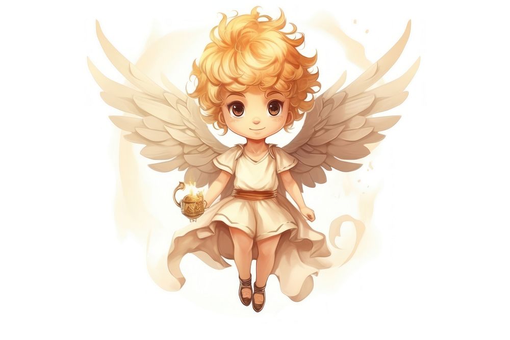 Child angel anime cupid representation.