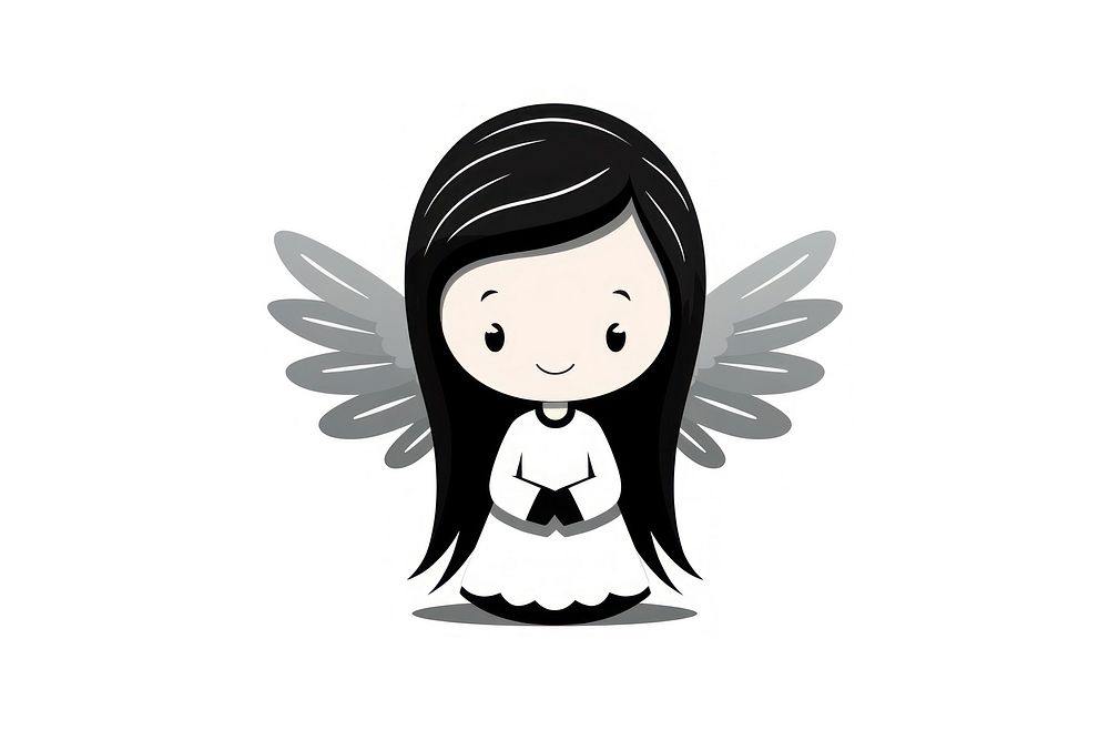 Angel cartoon white cute.