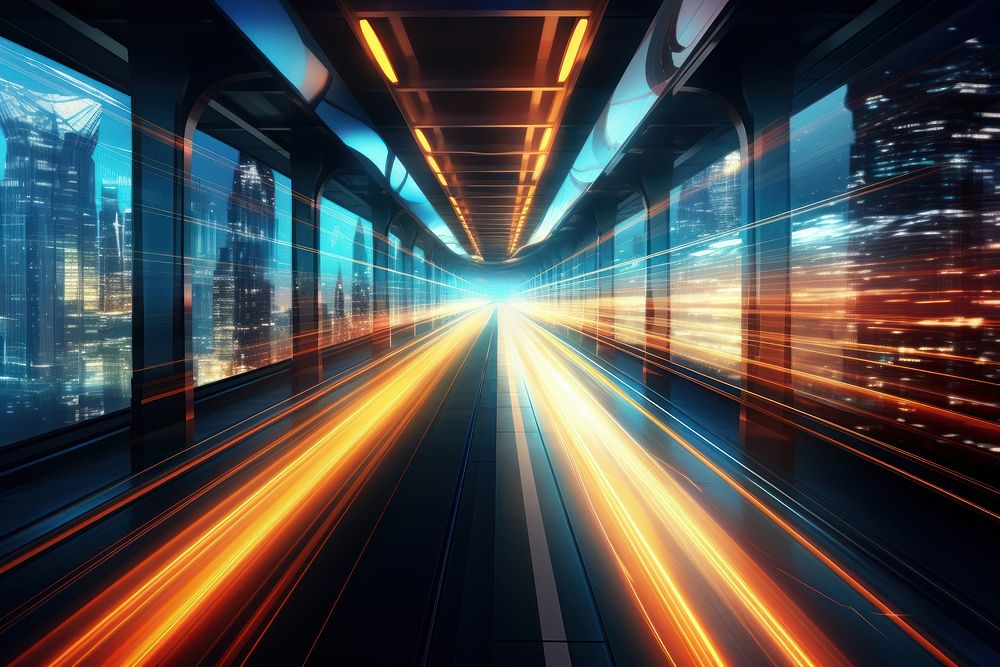 Light Trail Futuristic light architecture | Free Photo Illustration