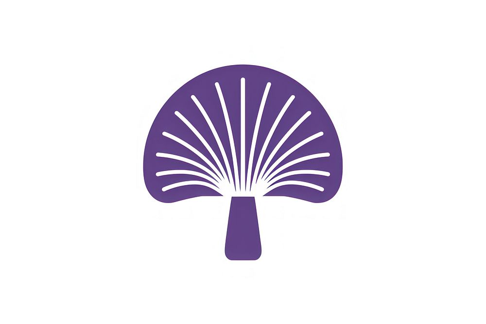 Mushroom linocut purple logo pattern.