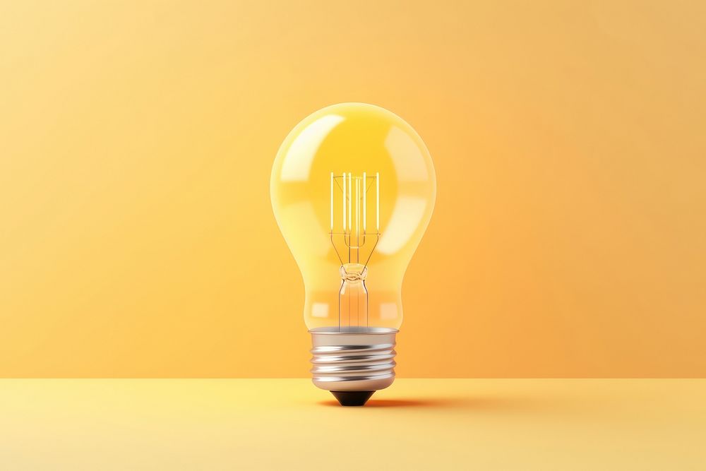 Yellow bulb lightbulb yellow lamp.