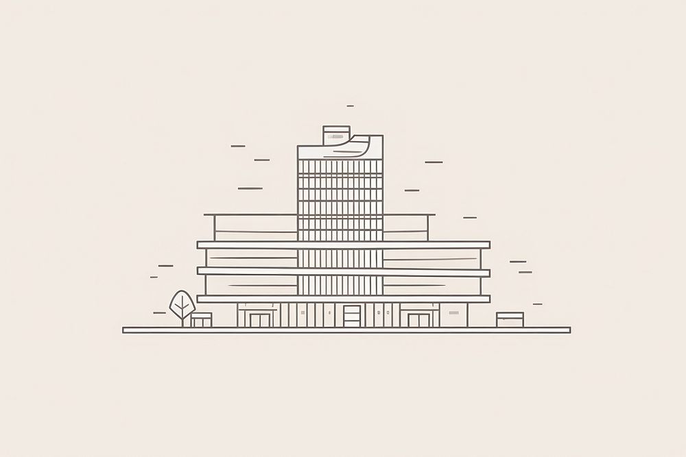 Modern architecture icon diagram line city.