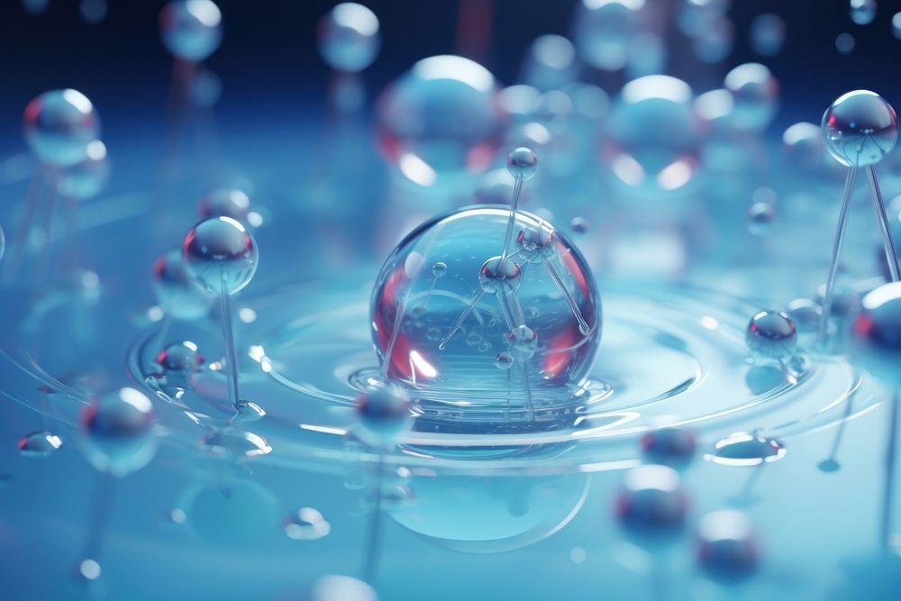 Molecule sphere bubble water.