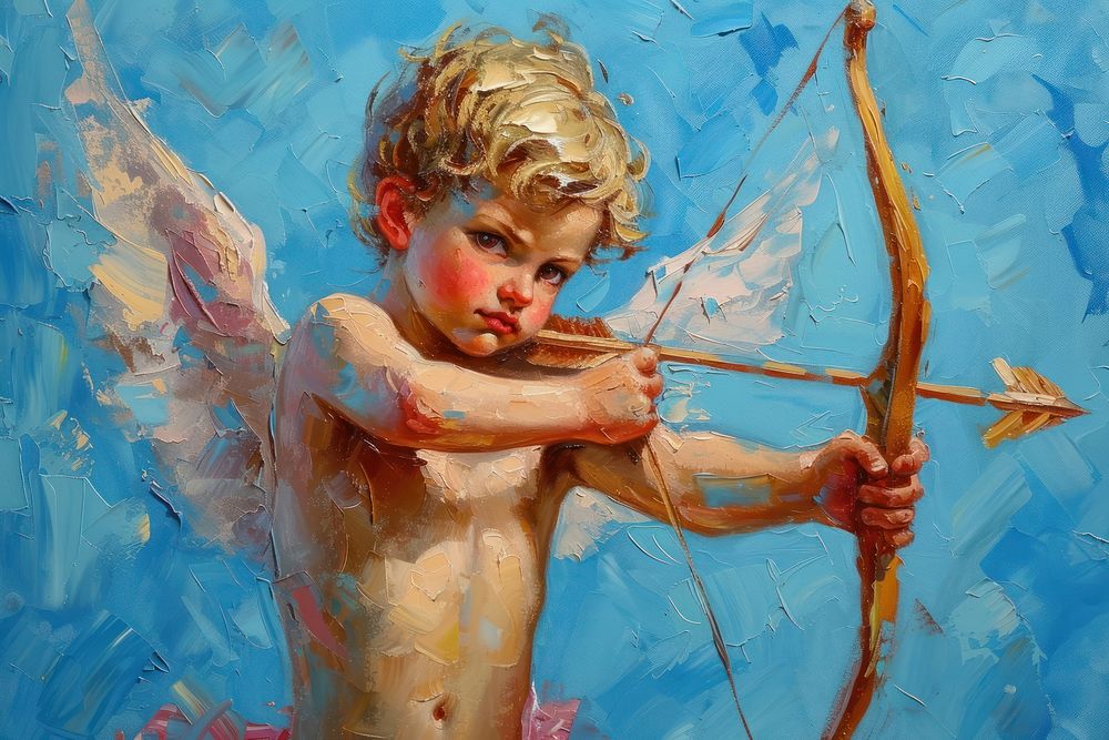 Cupid painting art representation.