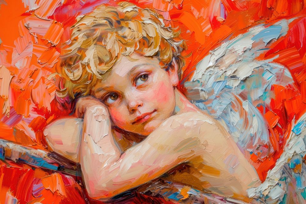 Cupid painting portrait art.
