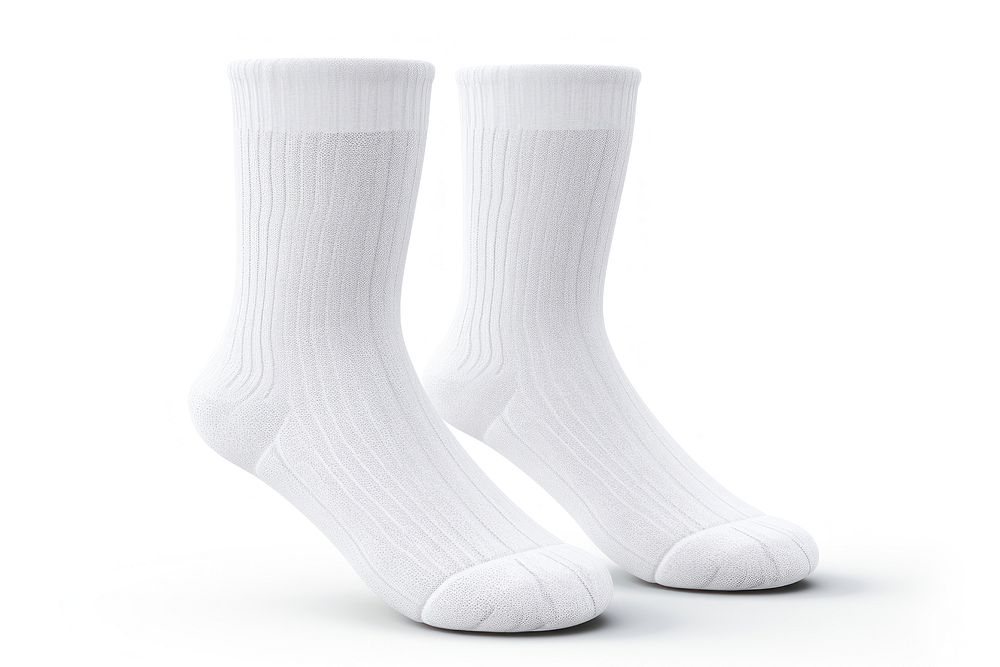 Pair of white sock white background clothing bandage.