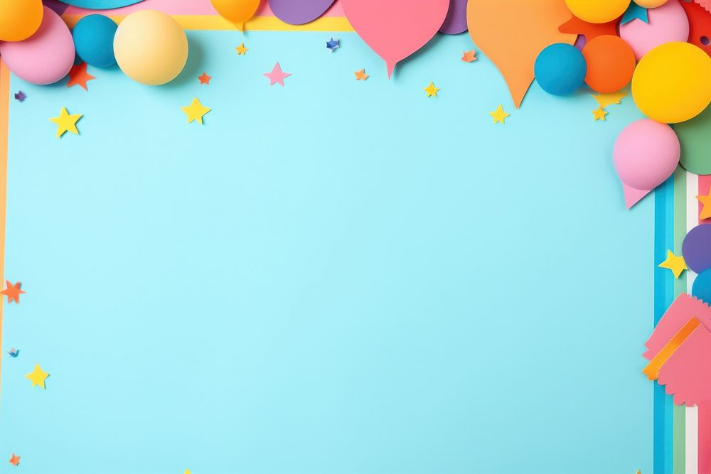 Paper school background backgrounds confetti balloon.
