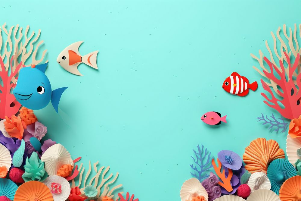 Paper sealife background outdoors nature animal.