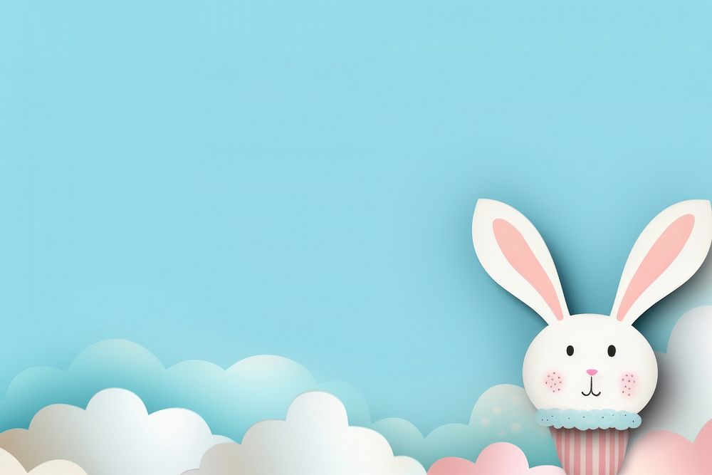 Paper sweet bunny background backgrounds outdoors cartoon.