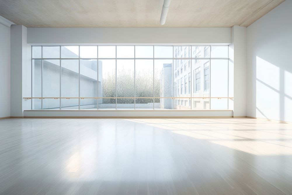 Ballet studio flooring window day.