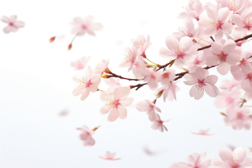 Photo of flying blossoms backgrounds outdoors flower.