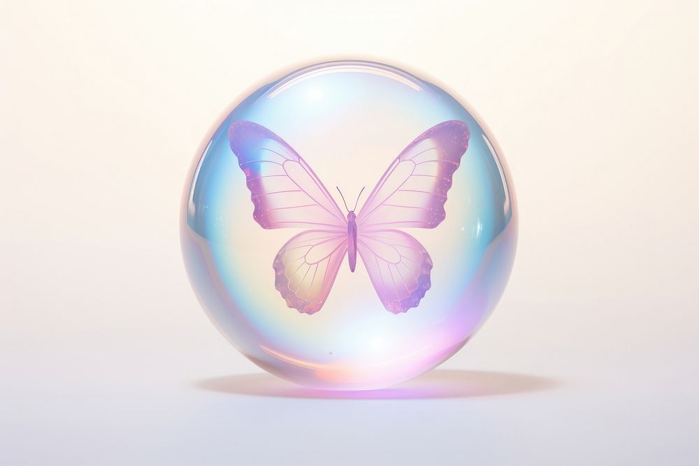 Butterfly sphere bubble shape.
