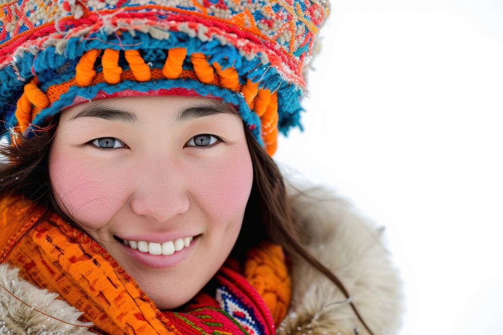 Mongolian people portrait smiling adult.