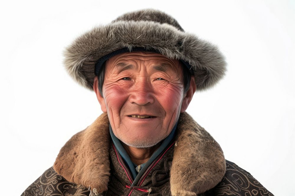 Mongolian people portrait photography smiling.