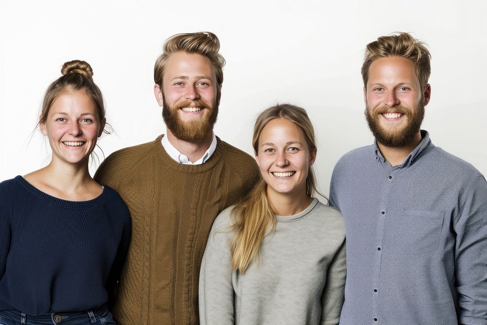 Swedish people portrait smiling sweater.