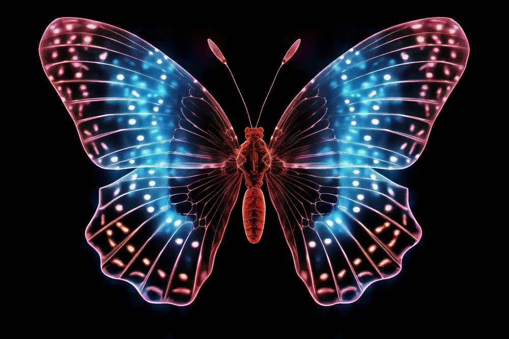 Radiographic of butterfly grid animal insect light.