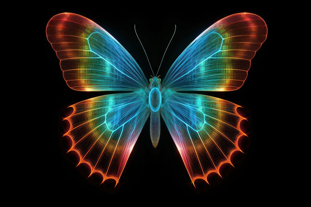 Radiographic of butterfly grid pattern animal insect.