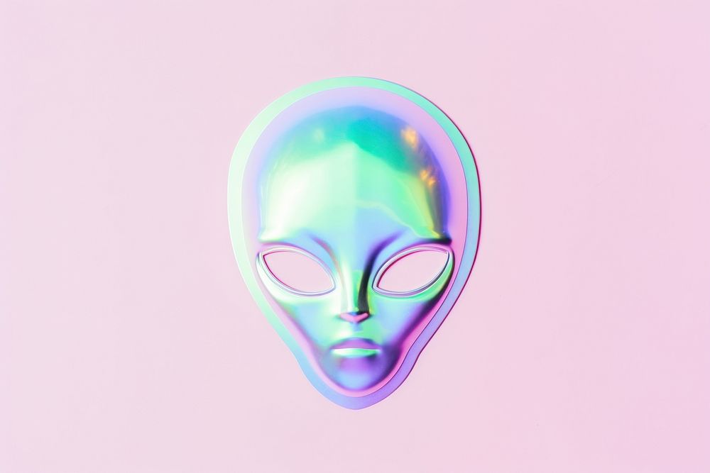Alien purple mask representation.